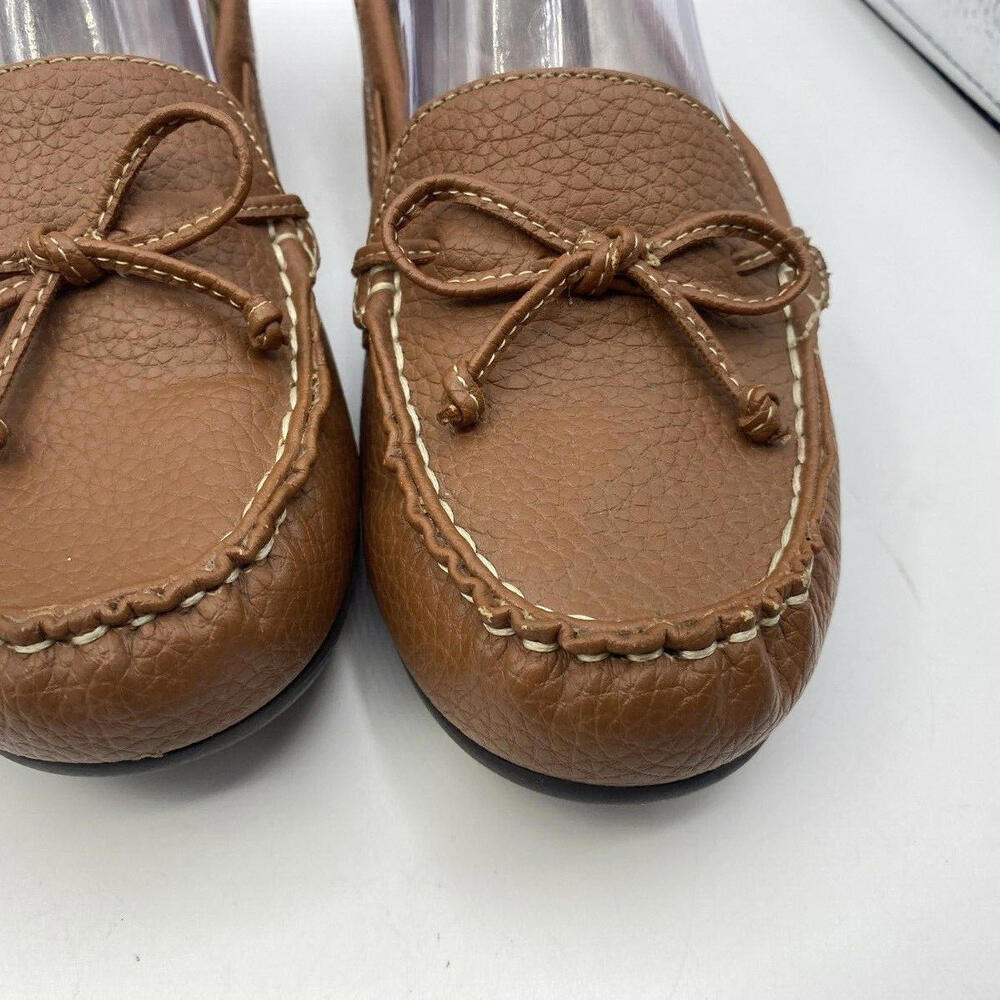St Johns Bay Nexter Suede Slip-on Loafers Women 7 Flat Moccasin Shoe Brown - Picture 10 of 12
